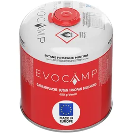 evocamp Propan Butan Gaskartuschen 450g Schraubkartusche Eurogewinde 7/16", Ventilkartusche 809 ml für Weber Grills Q100/1000-Serien,