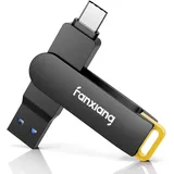 fanxiang USB Stick USB C und USB A 256GB, bis zu 220MB/s, Speicherstick mit Duallen Schnittstellen für Handy, Computer, Laptop, Tablet und TV(F375 256GB)