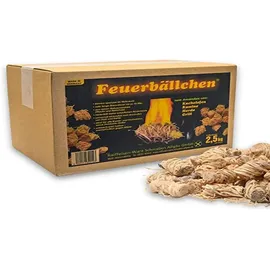 Feuerbällchen zum Anzünden von Kachelofen, Kamin 2,5 kg Schachtel ca. 200 Stück