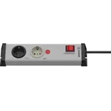 EHMANN Steckdosenleiste 1,50 m Grau/Schwarz 2 St.