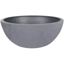 Pflanzen Kölle EDA Waschtisch Basalt'Up 30 cm – 5,5 l – Dekor Beton-Imitation – Ø 29,5 x H 12 cm – Betongrau