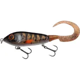Abu Garcia Svartzonker McMy Tail Jerkbait - Transparentes High-Impact ABS, umweltfreundlich beschwert, realistischer 3D-Effekt, Süß- und Salzwasserangeln, Motoröl Quappe 17 cm