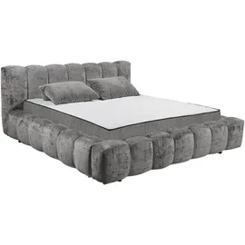 MID.YOU Polsterbett Bexley 180 x 200 cm Stoff Grau