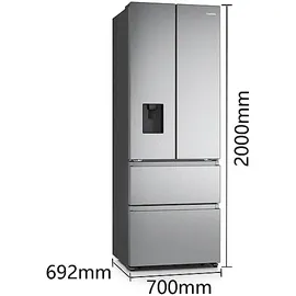 Hisense RF632N4WIE French Door (485 l, 2000 mm hoch, Edelstahl)