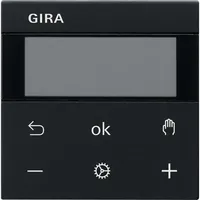 Gira S3000 Raumtemperaturregler Display System 55 schwarz
