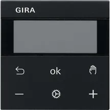 Gira S3000 Raumtemperaturregler Display System 55 schwarz
