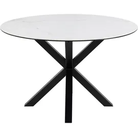 VCM Esstisch Heaven Ø 119 cm Keramik Weiß