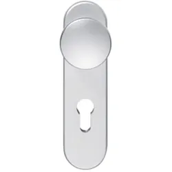 ECO Knopfkurzschild - Aluminium silber eloxiert