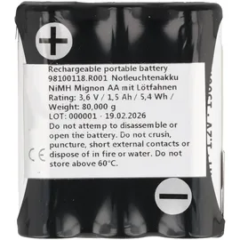 AccuCell Notleuchtenakku NiMH 3,6V 1500 mAh 4 St.