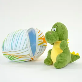 KÖGLER Daniel, Mini-Dino Plüsch im Ei 13 cm Dinosaurier Kuscheltier Schmusetier - Grün