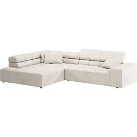 INOSIGN Ecksofa »Ancona incl. Kopfteilverstellung, OTTOs Choice, Breite 319cm, L-Form« wahlweise motorische Sitztiefenverstellung, auch in Cord + Easy Care, weiß