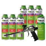 illbruck Set 6x FM220 Montageschaum Pistolenschaum á 500ml/Reiniger/Profipistole