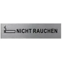 PRO PLUS Aluminium Türschild nicht Rauchen"