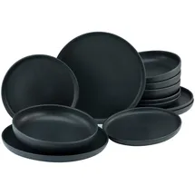 CreaTable Uno Tafelservice 12-tlg. schwarz unifarben