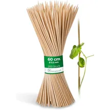 Novatool 200x Splittstäbe 60 cm x 5,5 mm I Natur I Pflanzstäbe Rankhilfe Bambus Vielseitig Einsetzbar