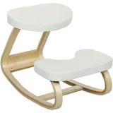 Kniestuhl, Ergonomischer Schaukelstuhl Aus Holz, Kniestuhl Fürs Homeoffice, Cremefarben
