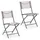 Relaxdays Gartenstuhl 47 x 60 x 85 cm braun/grau 2 St.