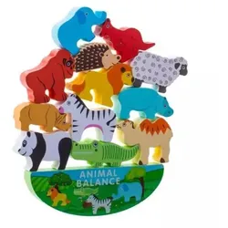 Holzspiel Gleichgewicht - Safari-Tiere