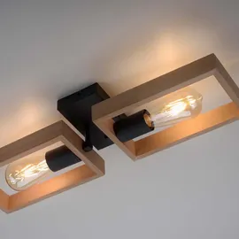 just light. Just Light 2-flg. rechteckig Holz schwarz