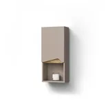 livinity Livinity® Badschrank, Greige, Greige, Holzwerkstoff, 1 Fächer, Rechteckig, 30x67x17 cm mit Tür und offenem Fach