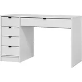 beautysofa SCHREIBTISCH Malta mit 5 Schubladen, mit Griffen, Weiß