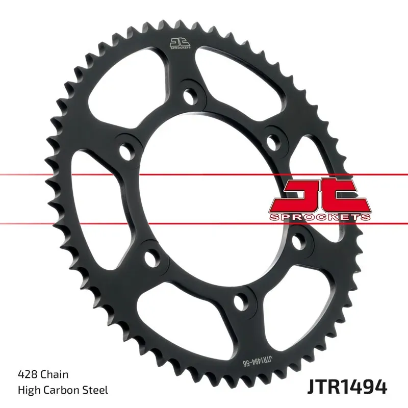 JT SPROCKETS Stalen standaard achtertandwiel - 428