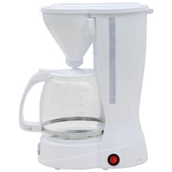 DESKI Filterkaffeemaschine, 1.5l Kaffeekanne, Dauerfilter oder Papierfilter 2, Kaffeemaschine 12 Tassen Filterkaffeemaschine Glas Kanne Kaffee Maschine 800W weiß