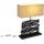 GLOBO Tischleuchte Tischlampe Beistelllampe Holzlampe Schreibtischlampe Wohnzimmerlampe, Holz schwarz Stoff grau, E27, H 50 cm