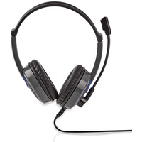 NEDIS Gaming Headset Gaming Headset | Über Ohr | Stereo | 2X 3.5 mm | Klappbarer Mikrofon | 2.20 m | Ohne Beleuchtung Schwarz 2.20 m, normal