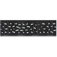 zaunzu Sichtschutzstreifen Design Vlies Criss Cross für Doppelstabmatten Schwarzgrau 2,6m