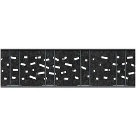 zaunzu Sichtschutzstreifen Design Vlies Criss Cross für Doppelstabmatten Schwarzgrau 2,6m