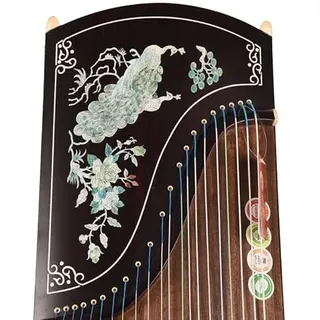JITEM Professionelles Paulownia-Guzheng in Leistungsqualität (163 cm), traditionelles chinesisches Saiteninstrument, Zither für Anfänger und Profis(Color:A)