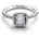 193555C02 Damen-Ring Funkelndes Quadrat Heiligenschein 50/15 9
