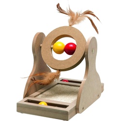Karlie Tumbler (20 cm, Holz, Rot, Gelb), Katzenspielzeug