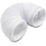 Vioks 2,8m Abluftschlauch Trockner Lüftungsrohr 150mm Weiß PVC - Trockner Schlauch Rund/Schlauch für Klimaanlage/Abluftschlauch Klimagerät