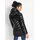bonprix Steppjacke in Metallic-Optik, schwarz Gr.38, Kurzer Steppmantel mit Kapuze,