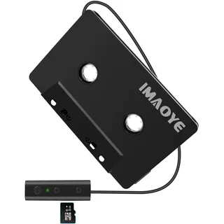 IMAOYE Bluetooth 5.0 Auto-Stereo-Kassetten-Konverter, Kassette, funktioniert während des Ladevorgangs, unterstützt TF-Karte (vier Kanäle)