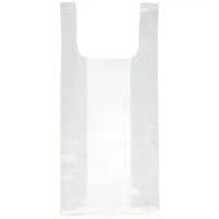 Papstar 250 Hemdchen-Tragetaschen, HDPE 48 cm x 22 cm x 12 cm transparent Knotenbeutel