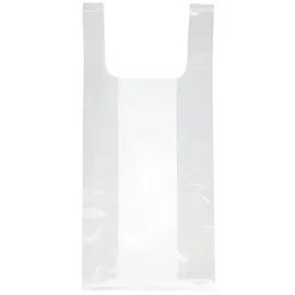 Papstar 250 Hemdchen-Tragetaschen, HDPE 48 cm x 22 cm x 12 cm transparent Knotenbeutel