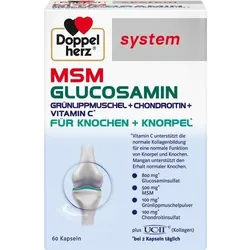 DOPPELHERZ MSM Glucosamin system Kapseln 60 St