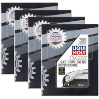 Liqui Moly 4X 1128 Classic Motorenöl SAE 20W-50 HD ab Baujahr 1950 1L