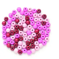 Glorex  Holzperle rosa mix 10 mm