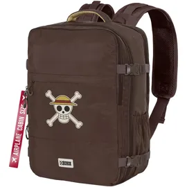 One Piece Skull-Großer Mercury Handgepäck Rucksack 47x23x33cm, Braun, Kapazität 35 L