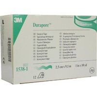 3M Healthcare Germany GmbH Durapore Silkpflaster 9,1 m x 2,5 cm 12 St.
