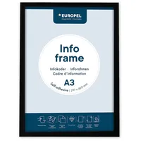 Europel Inforahmen selbstklebend A3 schwarz