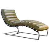 KAWOLA Relaxliege SIRY Leder 150 x 88 x 88 cm Grün