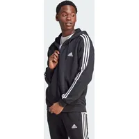 Adidas Essentials 3-Streifen Full Zip Trainingsjacke mit Kapuze, Schwarz, XL