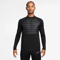 Paris Saint-Germain Academy Winter Warrior Nike Therma-Fit Fußball-Drill-Oberteil Für Herren, Black/Cargo Khaki/Cargo Khaki, HQ1523-010, S