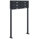 AL Briefkastensysteme Briefkasten Premium (BxH): 84.6 x 150cm, Anzahl Schlitze: 6 Fach Briefkastenanlage in RAL 7016 Anthrazit grau