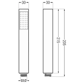 Mexen R-77 1-funktions-duschgriff, Gold - 79577-50